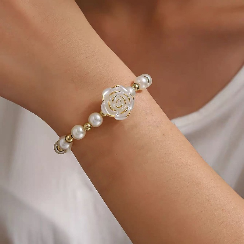 S925 Silber-Perlenarmband, minimalistisches Design