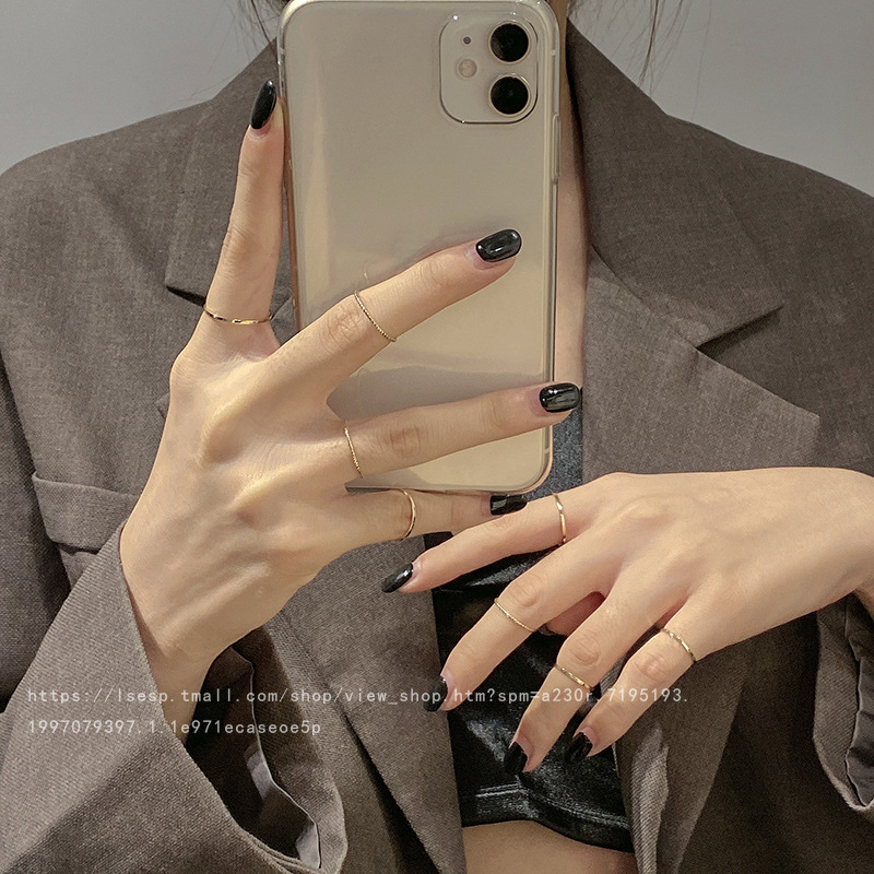 Vintage Perlenring-Set für Damen im minimalistischen Stil