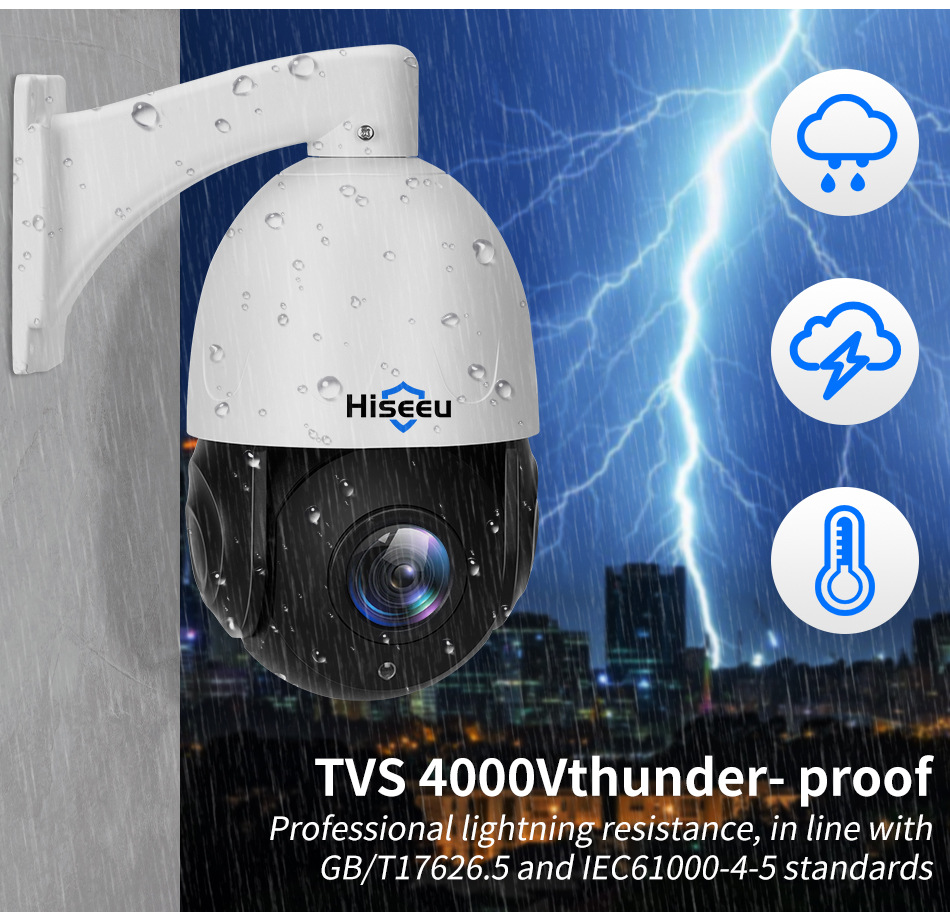 Hiseeu Camera, POE Wired 30x Zoom 5MP PTZ