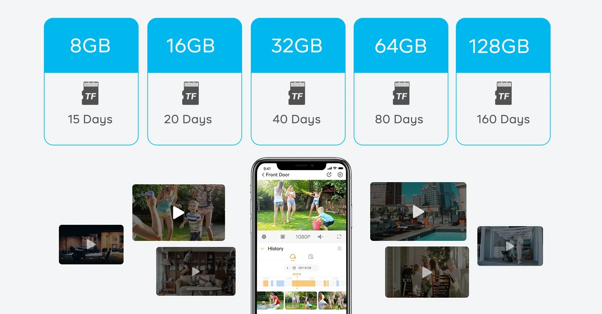 Kabellose WiFi-Sicherheitskamera mit Nachtsicht und Bewegungserkennung