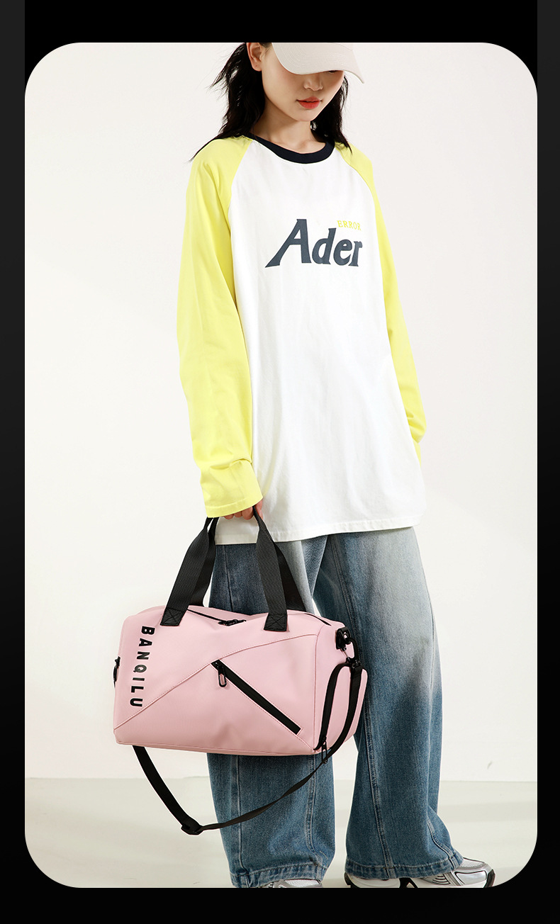 Travel bag, trolley-compatible, wet and dry separation, unisex