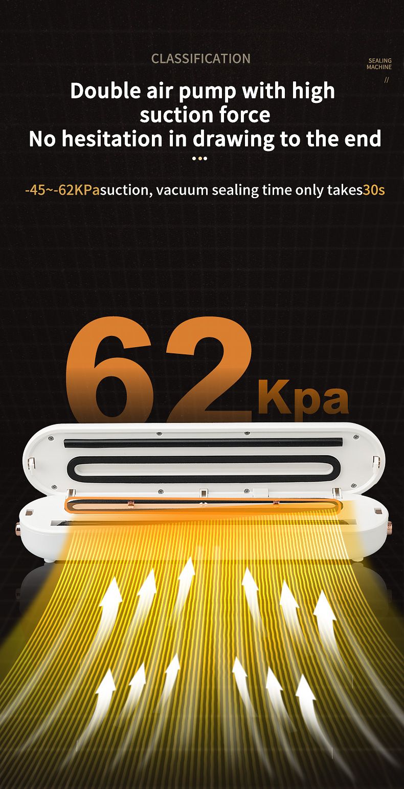 Vakum Yapıştırma Makinesi Ev Mutfağı Kuru Islak İkili Kullanım