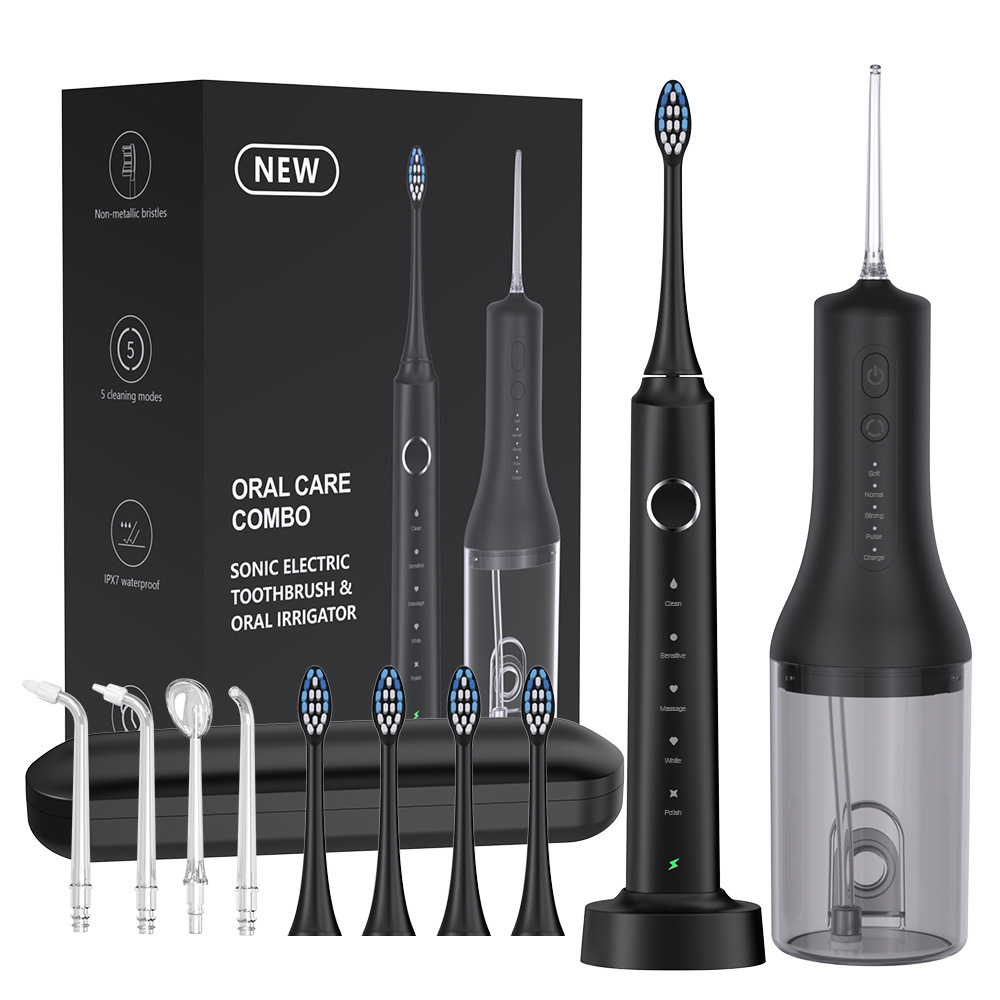 Electric water flosser and toothbrush set