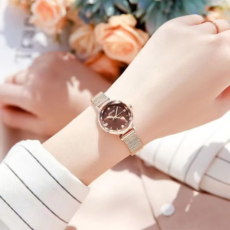 Women's quartz watch, minimalist design, Korean style