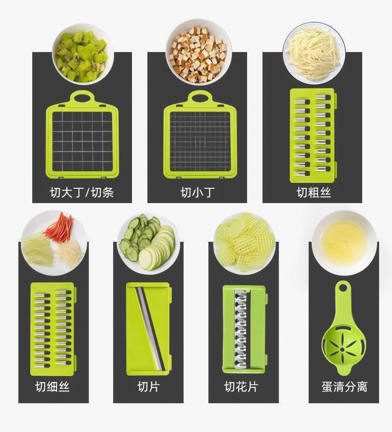 Multifunctional vegetable chopper, garlic onion potato