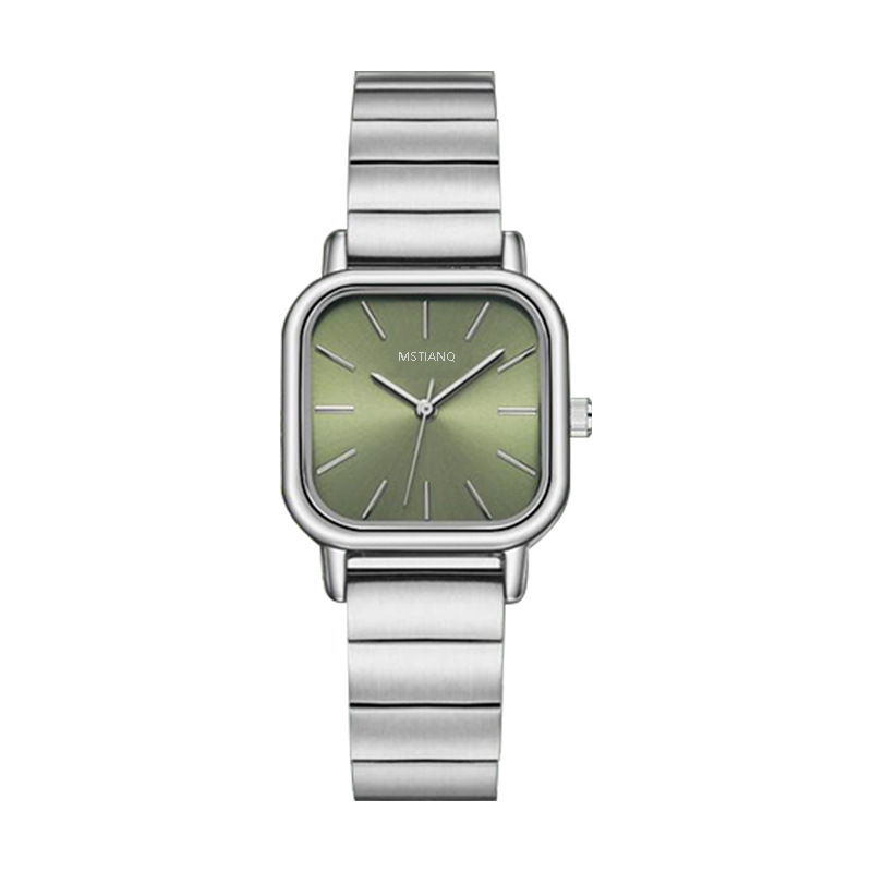 Women's quartz watch, bamboo steel band, Korean design, simple style