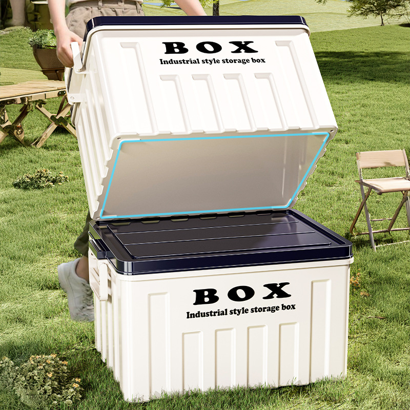 Aufbewahrungsbox große Kapazität, Kunststoff mit Deckel und Griffen