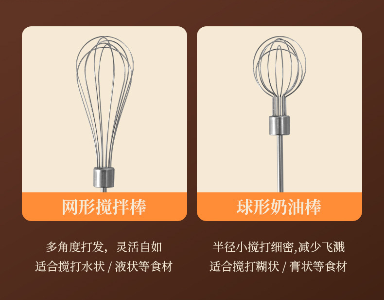 Electric egg whisk cordless mini five speed