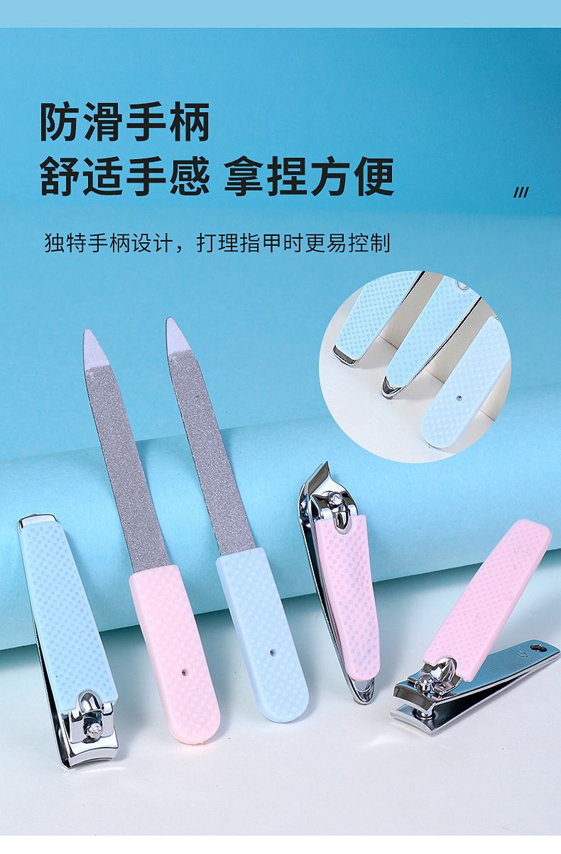 LMLTOP 3-piece stainless steel manicure set with nail scissors and tweezers