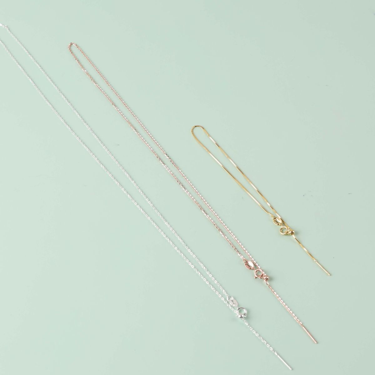 S925 gümüş zincir, DIY bileklik, ayarlanabilir