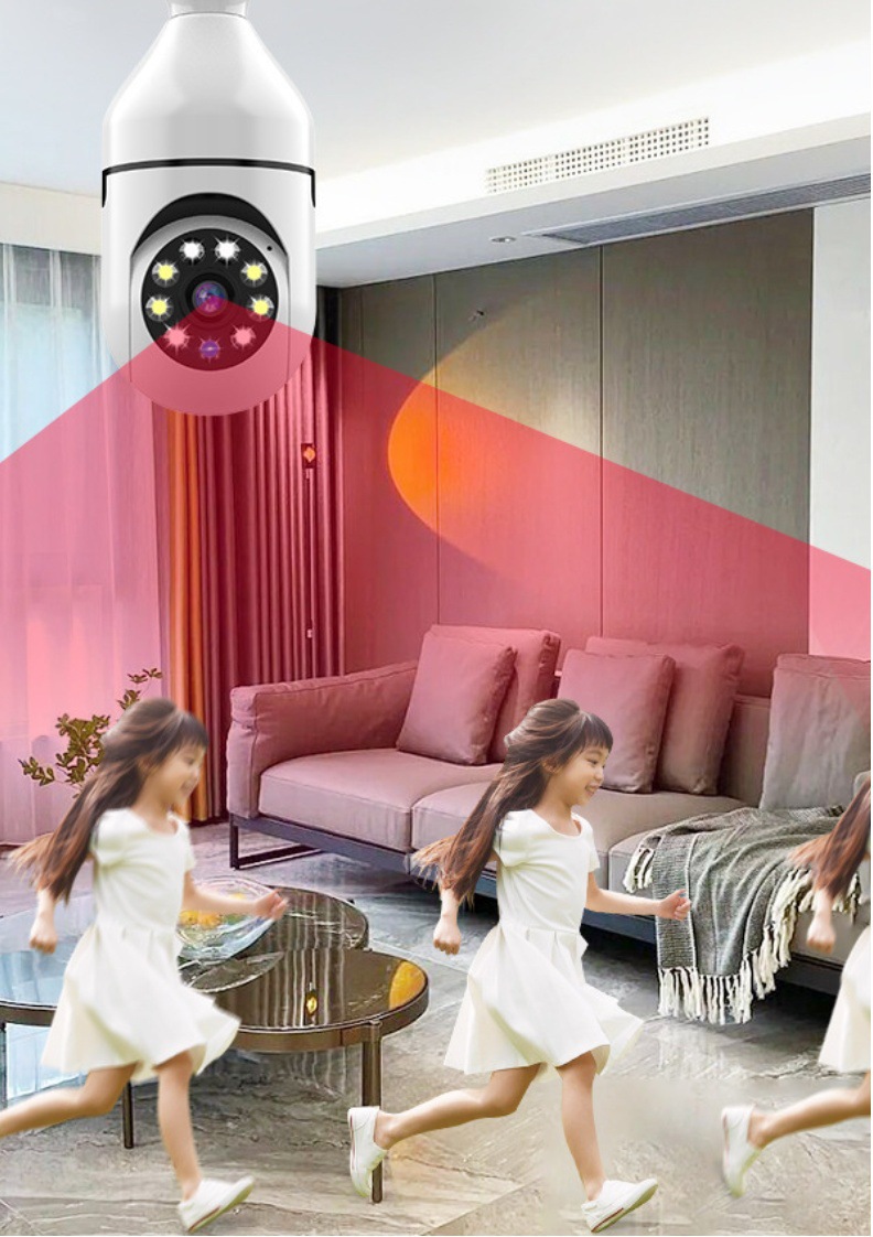 E27 360° ampul kamerası, gece görüşü, kurulum yok