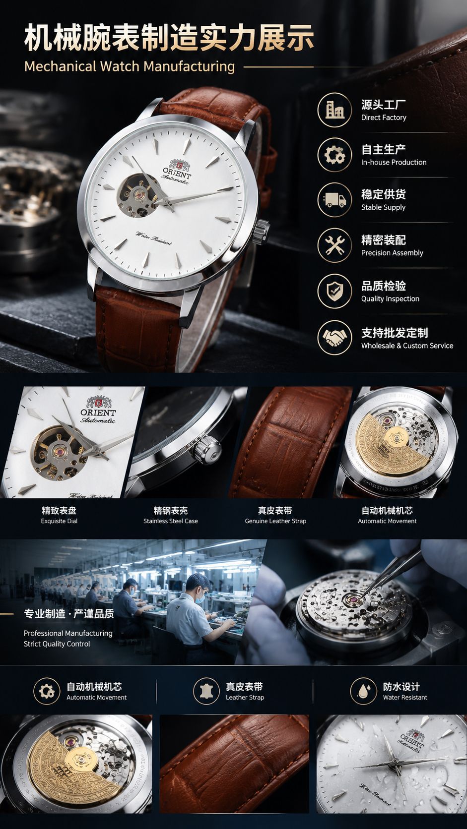 Herrenuhr Mechanische Löwenuhr