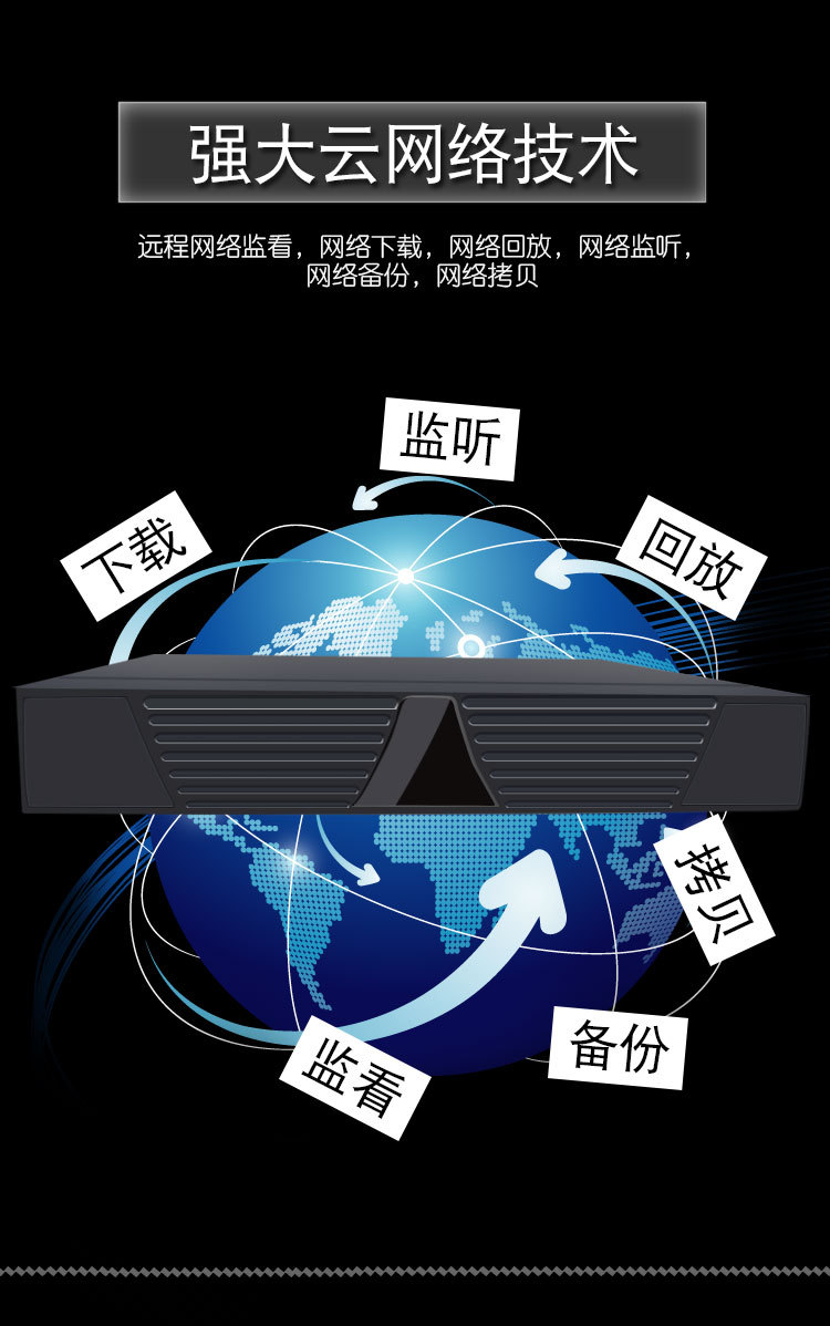 NVR recorder, H.265, 10-channel, Hikvision compatible