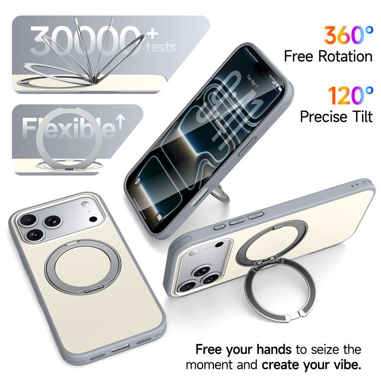 Apple iPhone 18 Pro Max döner manyetik standlı mat kılıf