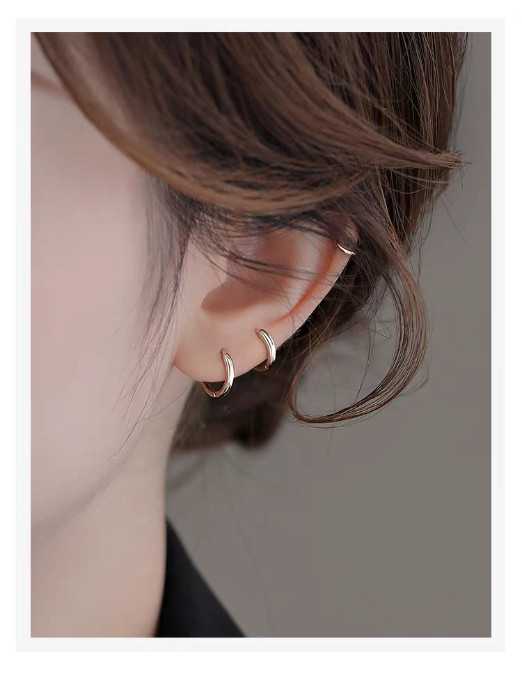 S999 Sterlingsilber minimalistischer Ohrclip