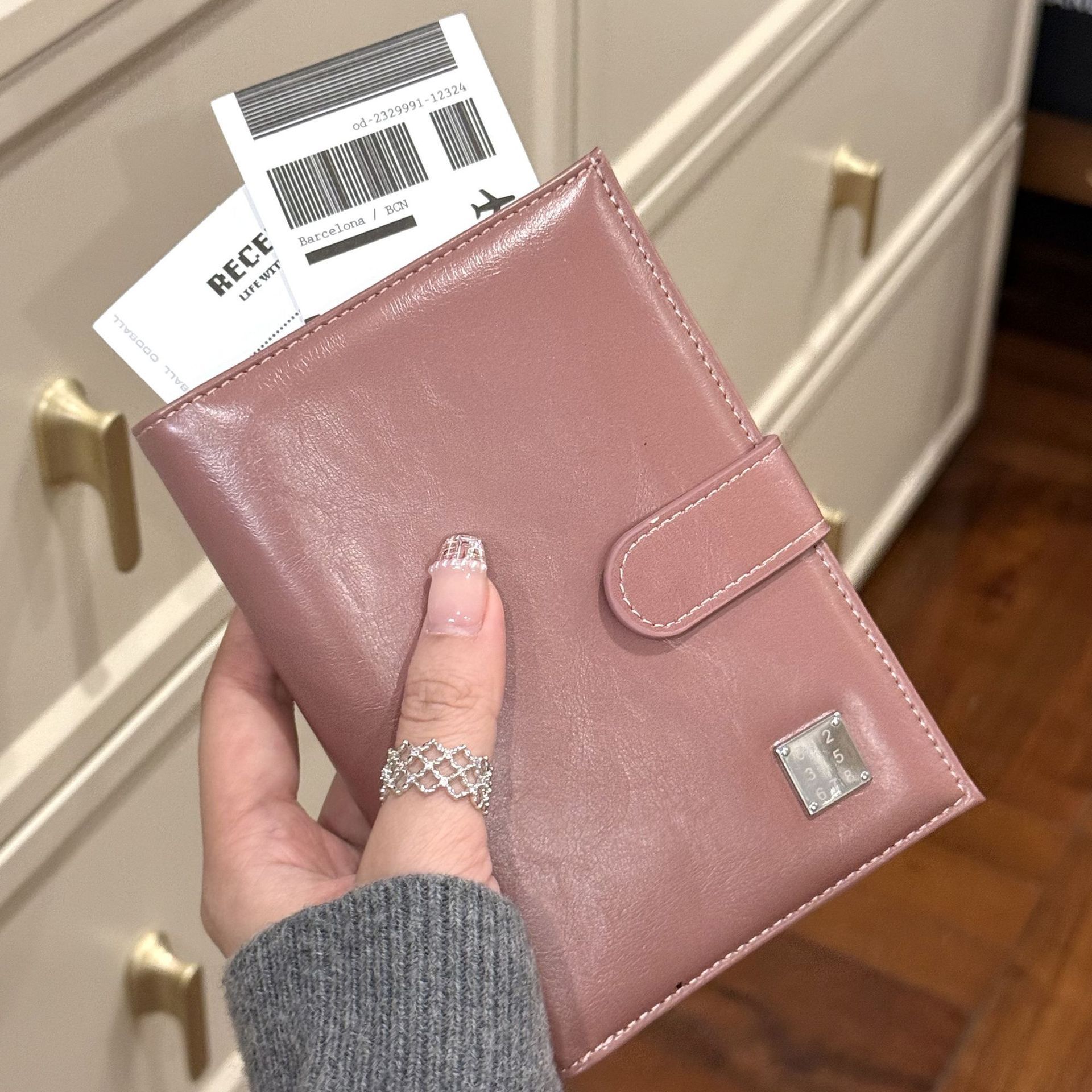 Reisepass-Brieftasche, Vintage-Stil, multifunktional, mit Reisepass-Schutz