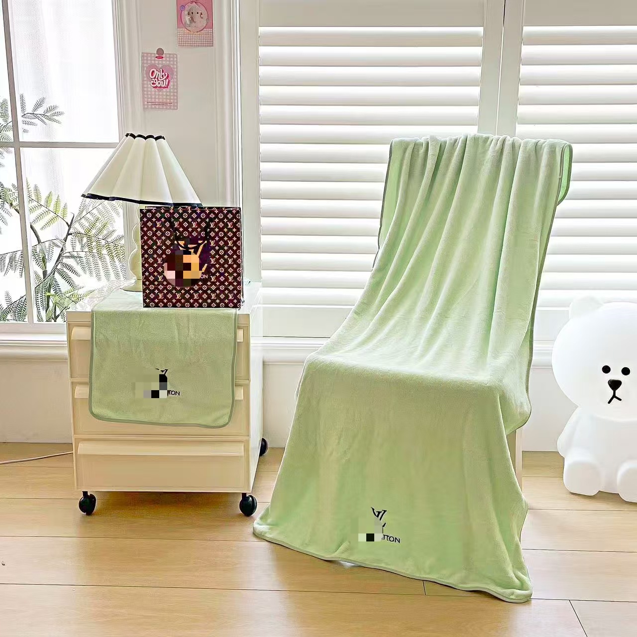 Double-Layer Bath Towel Set, 2-Piece