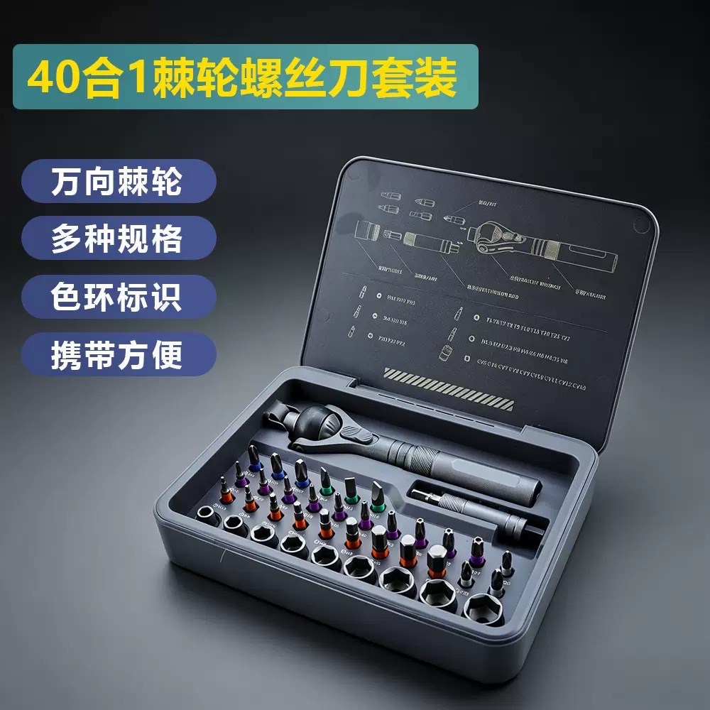 RS2 ratchet screwdriver set, multi-functional