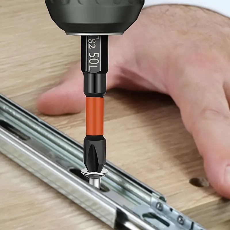 Electric screwdriver set with extended high-hardness bits, alloy steel