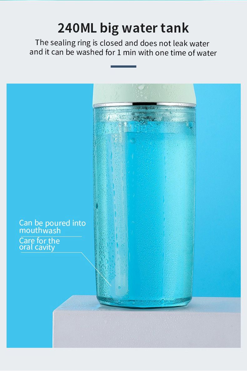 Electric teeth cleaner, portable oral irrigator