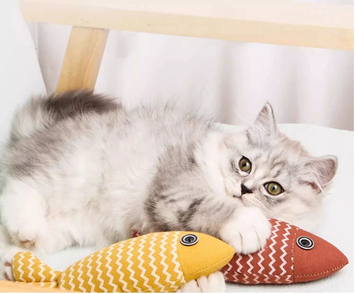 Kedi oyuncağı naneli balık teaser değnek