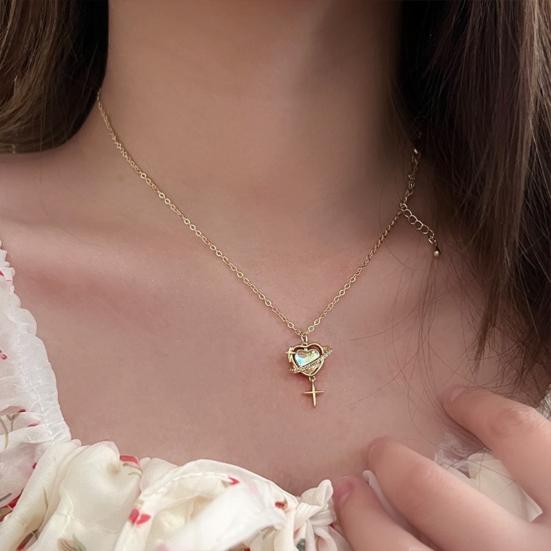 S999 Sterlingsilber Halskette Damen Zirkonia Schlüsselbein-Kette
