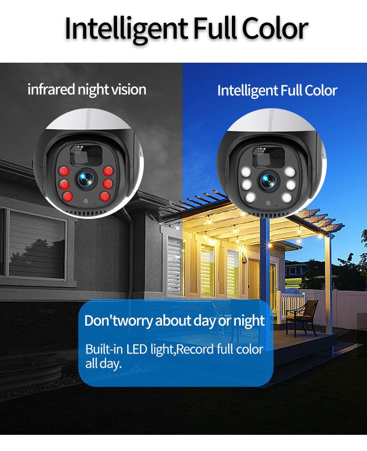Solar powered night vision camera WiFi with audio intercom