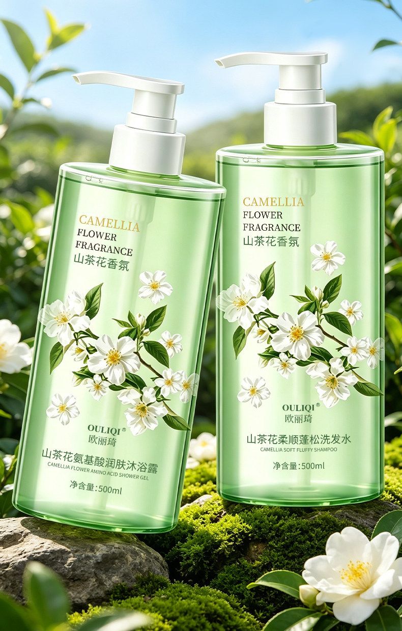 Kamelien-Shampoo 500ml mit Weiße Tee-Set