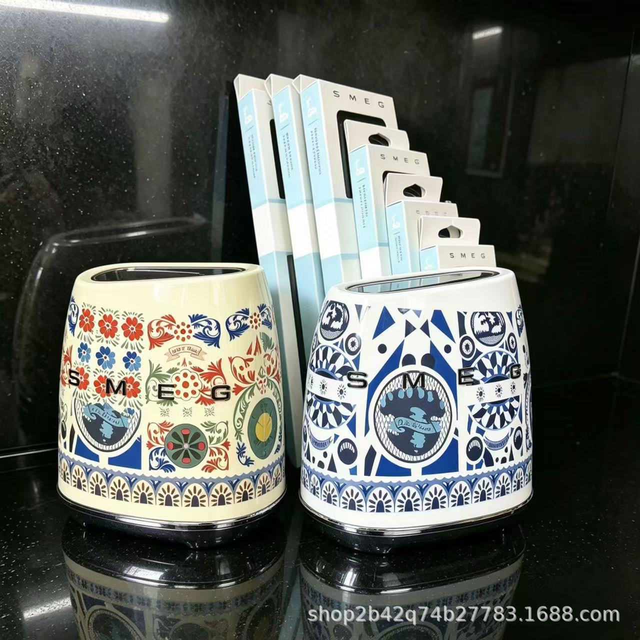 SMEG bıçak seti, paslanmaz çelik, krem rengi, 6 parça