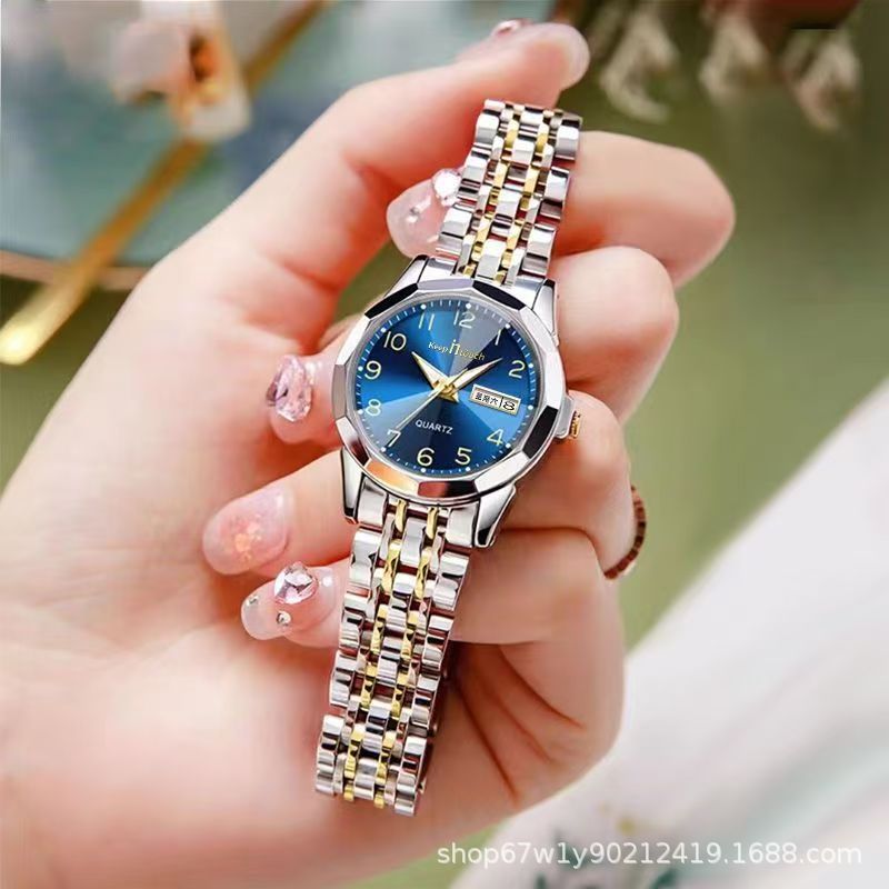 Swiss women's watch, waterproof, quartz, luminous