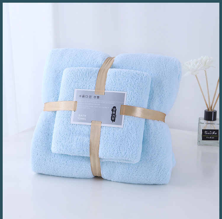 Kalınlaştırılmış banyo havlusu seti, yumuşak ve emici