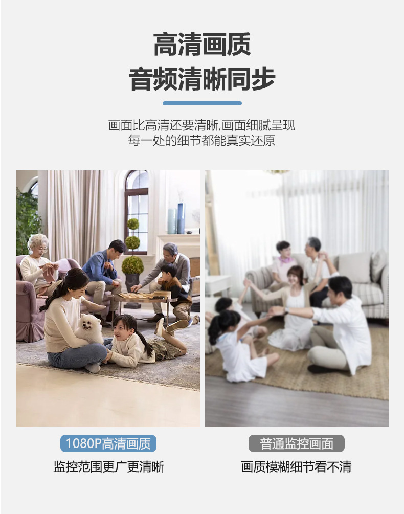 跨境A9监控网络摄像头免安装家用无线WiFi手机远程智能高清摄像头