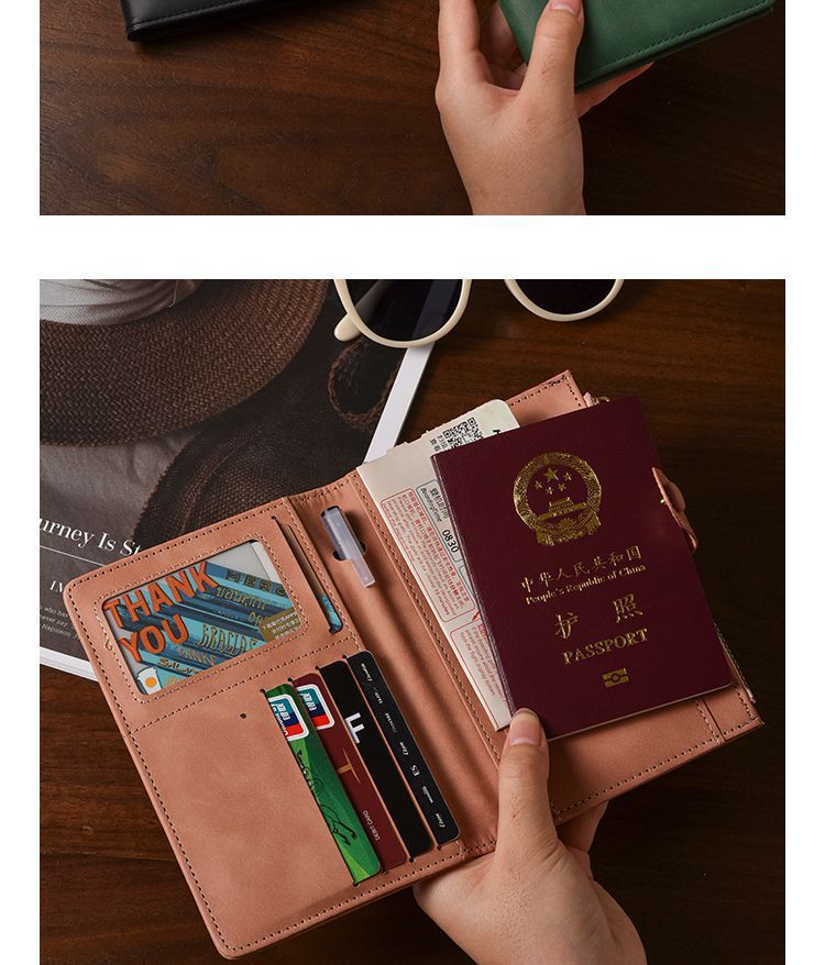 Passport holder, RFID blocking, multiple compartments
