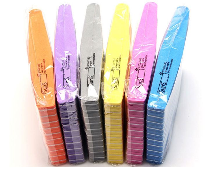 Nail polishing kit, sponge files and buffer strips