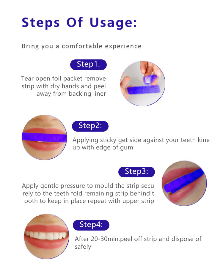V34 purple teeth whitening strips, large box