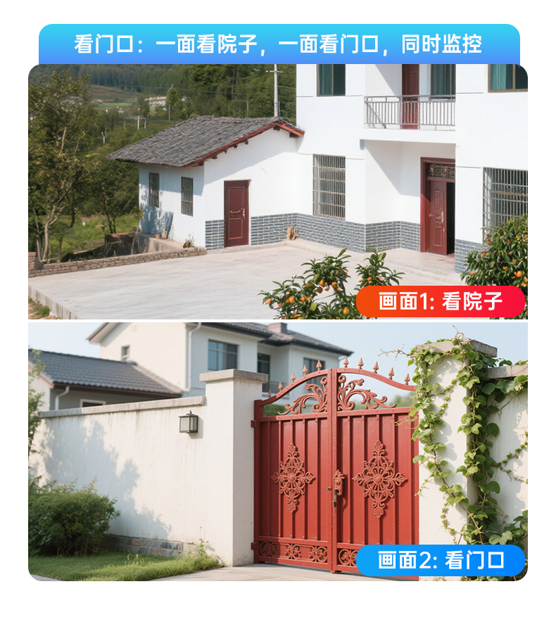 360° Indoor-Outdoor Security Camera Dual Lens
