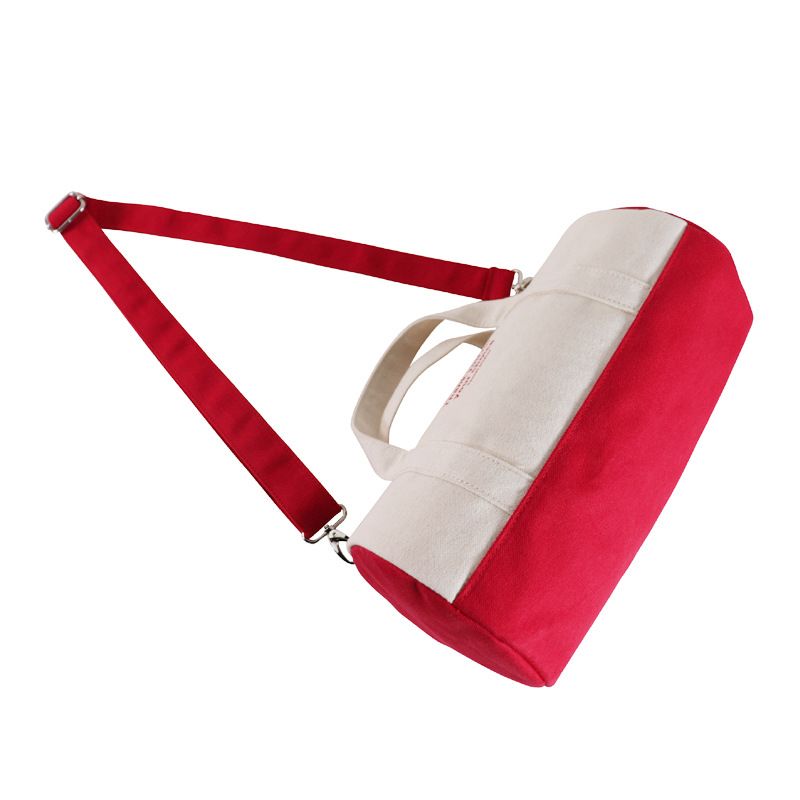 Segeltuch-Reisetasche, Einschulter-Umhängetasche, Zylinderform