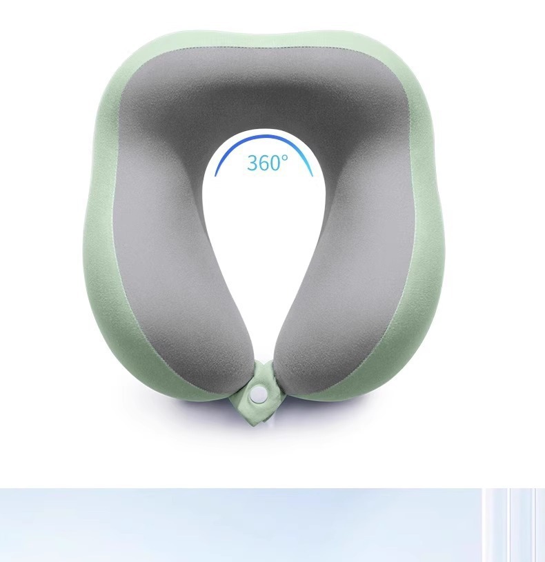 Memory foam U-shaped neck pillow, portable