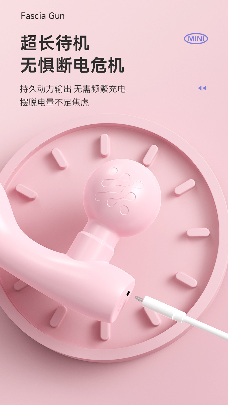 Doppelkopf-Massagepistole Lumbal-Rückenfaszien-Massage
