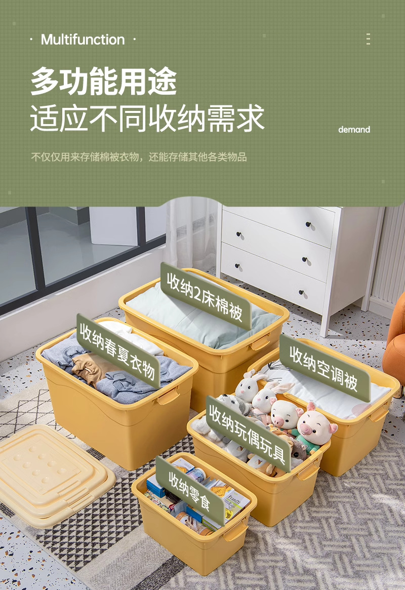 Kunststoff-Aufbewahrungsbox, transparent extra groß japanischer Stil