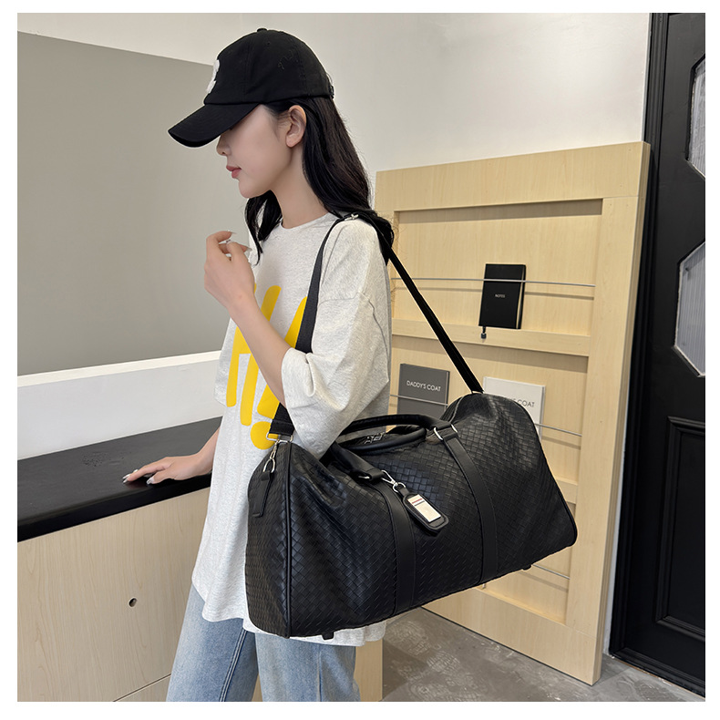 PU leather travel bag, large capacity