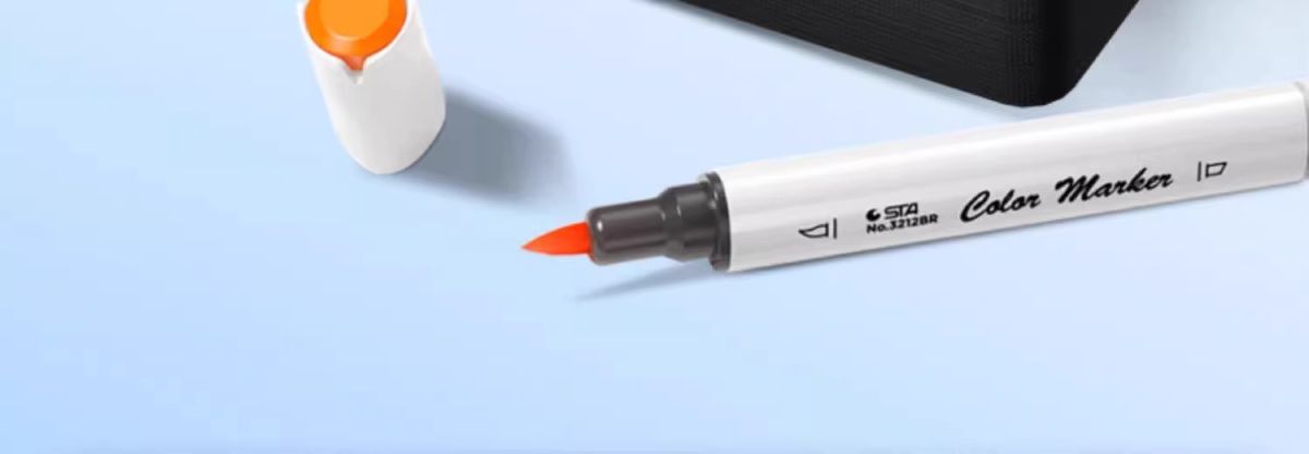 Star 3212br alcohol-based dual-end markers, 168 colors