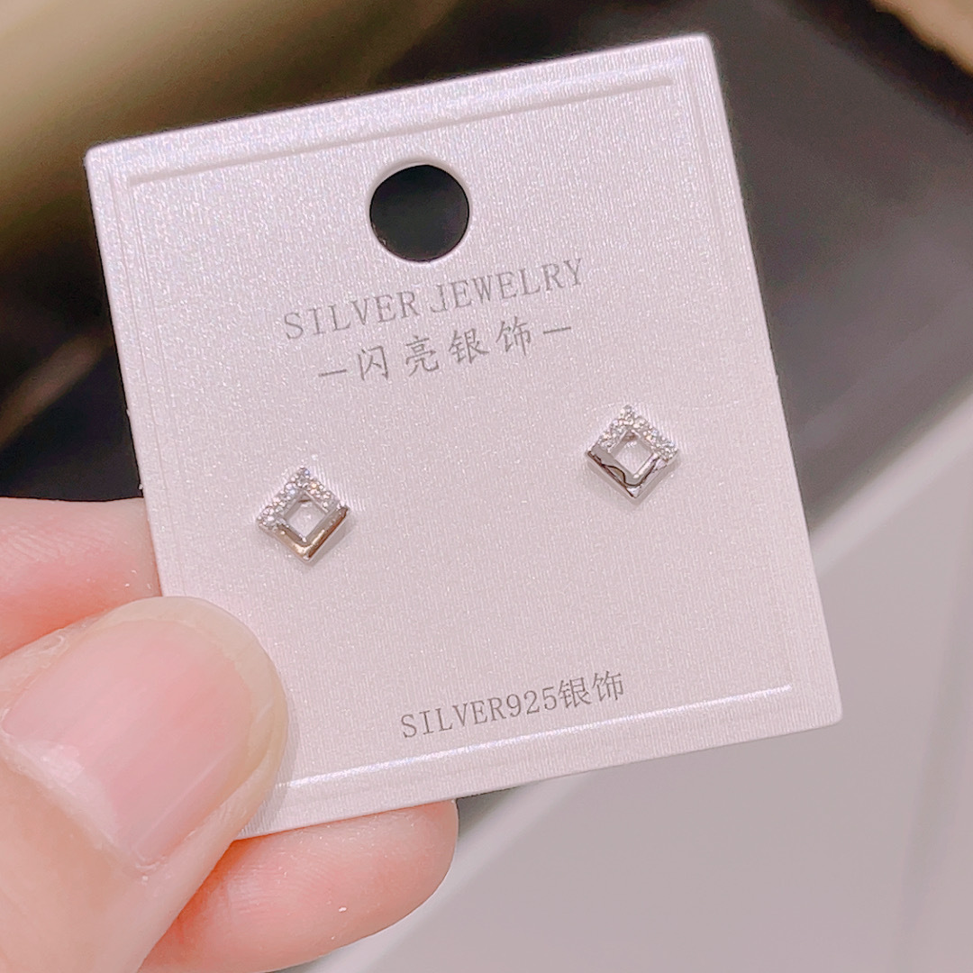 S925 Silber Damen Mini Ohrstecker, koreanischer Stil