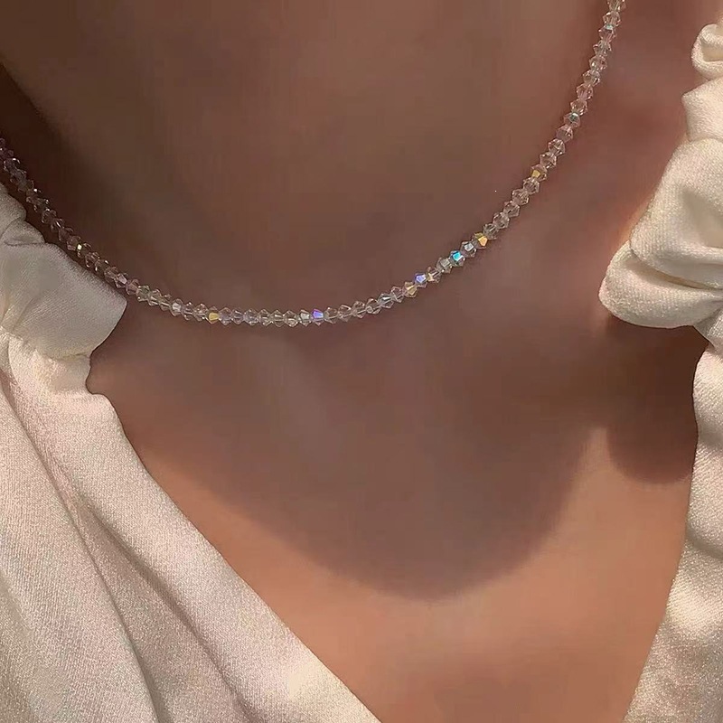 S999 Silberhalskette, Herz-Perlen, elegant