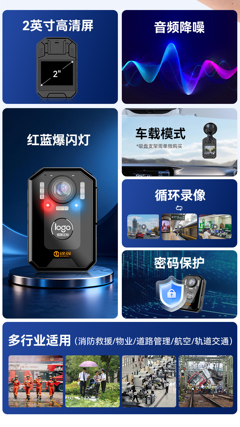 HD night vision body camera, long battery life