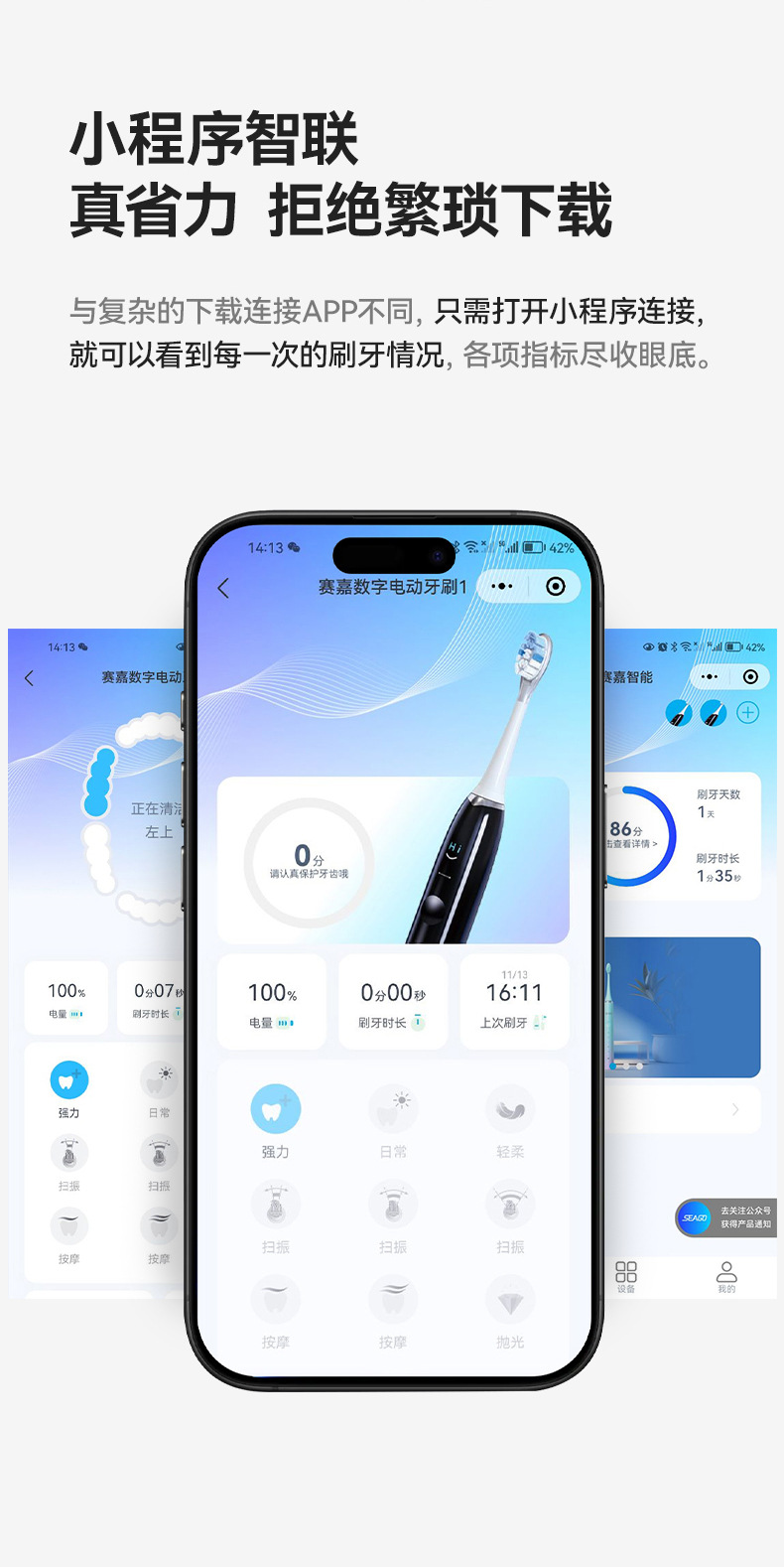 Sonic electric toothbrush, fully automatic, waterproof, whitening mode