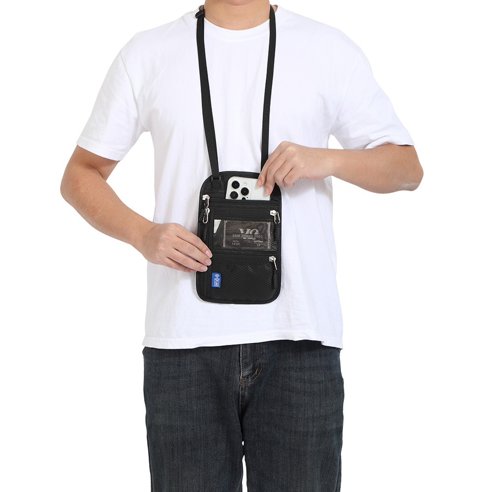 RFID document organizer, neck strap, passport protection case