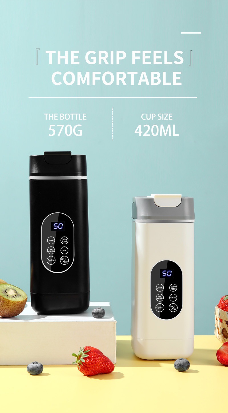 Portable USB rechargeable juicer, 12 blades, ice crusher
