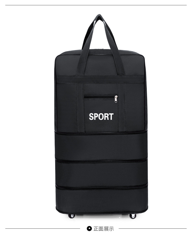 Foldable travel luggage with wheels, 158L capacity