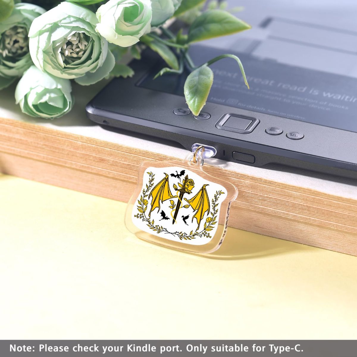 跨境龙形kindle防尘塞挂饰适用于type c/usb c个性精美设计手机挂